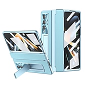 Недорогие Чехлы для Samsung-Чехол для телефона для Samsung Galaxy Z Fold 5 Z Fold 4 Z Fold 3 Flip бамперный флип полный корпус защитный однотонный ПК PU кожа