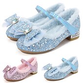 cheap Accessories-Frozen Fairytale Princess Elsa Shoes Girls&#039; Movie Cosplay Sequins Halloween Rosy Pink Blue Shoes Halloween Carnival Masquerade Polyester Plastics World Book Day Costumes