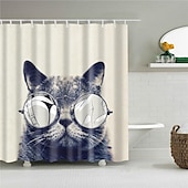 cheap Shower Curtains-Shower Curtain with Hooks 180cm*180cm(70&quot;*70&quot;) Polyester Washable Waterproof Animal Pattern for Kids