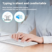 abordables Ensemble souris clavier-combo clavier et souris pour tablette android ios windows, combo clavier souris mince sans fil, clavier rétroéclairé arc-en-ciel bluetooth