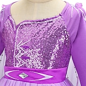 abordables Costumes pour filles-Semaine du livre 2026 La Reine des Neiges Glacial Conte de Fées Princesse Anna Robe de demoiselle d'honneur Costume de soirée à thème Robes en tulle Cosplay for Fille Enfant Noël Carnaval Mascarade