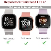 abordables Correas de reloj Fitbit-Ver Banda para Fitbit Versa 2 / Versa Lite / Versa SE / Versa Silicona Reemplazo Correa Suave Transpirable Correa Deportiva Pulsera