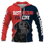 cheap Funny Graphic-Animal Dog letter Hoodie Cartoon Manga Anime 3D Graphic For Couple&#039;s Men&#039;s Women&#039;s Adults&#039; 3D Print