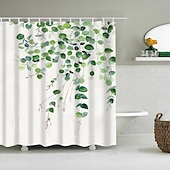 levne Sprchové závěsy-Závěs na sprchu s háčky 180cm*180cm(70&quot;*70&quot;) Polyester pratelný voděodolný vzor rostlinného listu