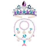 cheap Accessories-Girls&#039; Mermaid Tail Accessories Set Fairytale Princess Bags and Purses Necklace Earring Movie Cosplay Cute Little Mermaid Costume Party Halloween Masquerade World Book Day Costumes