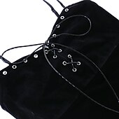 levne Šaty-Punk a gotika Sexy kostým Šaty Cosplay kostým Šaty s rozparkem Zvonové Morticia Addamsová Maškarní kostým Dámské Fantazie předvečer Všech svatých Karneval Plesová maškaráda Večírek Klub Dospělé Šaty