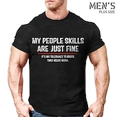 preiswerte Herren-T-Shirts in großen Größen-Herren Übergröße T Shirt Groß und hoch Graphic Rundhalsausschnitt Bedruckt Kurzarm Frühling Sommer Vintage Modisch Strassenmode Basic Casual Sport Oberteile