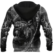 voordelige Trui-hoodies voor heren-Voor heren Doodskoppen Grafische prints Trui met capuchon Hoodies Sweatshirt Trui met capuchon Lange mouw Sweatshirt met capuchon Capuchon Streetwear 3D-afdrukken Dagelijks Sport 1 2 Afdrukken Lente