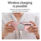 Недорогие Чехлы для Samsung-телефон Кейс для Назначение SSamsung Galaxy Z-сгиб 6 Z Fold 5 Z Fold 4 Z Fold 3 Чехол со стендом Флип Полная защита тела Однотонный ПК