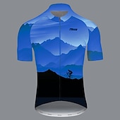 tanie Męskie koszulki-Męskie Koszulka rowerowa Krótki rękaw Rower Dżersej Top z 3 tylnymi kieszeniami Kolarstwo górskie Kolarstwie szosowym Kolarstwo Oddychający Szybkie wysychanie Odporność na promieniowanie UV Czarny