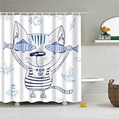 cheap Shower Curtains-Shower Curtain with Hooks 180cm*180cm(70&quot;*70&quot;) Polyester Washable Waterproof Animal Pattern for Kids