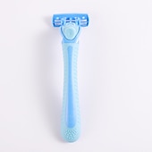 baratos Depiladores-Clássico de 3 peças de metal duplo lâmina de barbear de segurança ecológica cabo longo kit de barbear úmido para homens mulheres com 6 lâminas de platina