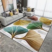 preiswerte Wohn- und Schlafzimmerteppiche-3D-Druck Teppich Blatt Druck Bodenmatte quadratisch Wohnzimmer Schlafzimmer Teppich Fußmatte