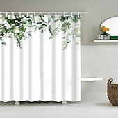 levne Sprchové závěsy-Závěs na sprchu s háčky 180cm*180cm(70&quot;*70&quot;) Polyester pratelný voděodolný vzor rostlinného listu