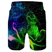 cheap Tropical Plants &amp; Flowers-Men&#039;s Graphic Coconut Tree Swim Trunks Swim Shorts Board Shorts Mid Waist Streetwear Hawaiian Boho Casual Daily Holiday Drawstring Elastic Waist 3D Print Designer Clothing Apparel