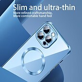 billige iPhone-etuier-Telefontrekk iPhone 15 Pro Max Plus iPhone 14 13 12 11 Pro Max Plus med Magsafe Kamera Linsebeskytter Støtsikker Solid Farge TPU