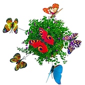 abordables piquets de jardin décoratifs-20 pièces fil métallique papillon plantes enjeux jardin décor papillon enjeux jardin extérieur planteur pot de fleur lit yard jardin pelouse décor