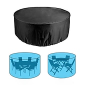 ieftine Huse pentru mobilierul de patio-husă pentru mobilier de exterior 210d pânză oxford husă de mobilier pentru masă și scaun pentru grădină rotundă în aer liber husă de protecție mobilă de grădină masă rotundă husă rezistentă la apă și praf