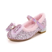 cheap Accessories-Frozen Fairytale Princess Elsa Shoes Girls&#039; Movie Cosplay Sequins Halloween Rosy Pink Blue Shoes Halloween Carnival Masquerade Polyester Plastics World Book Day Costumes