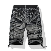 ieftine Clasic-Bărbați Pantaloni Scurți Cargo Pantaloni scurți Camo Pantaloni Scurți Σορτς πεζοπορίας Picior drept 6 Buzunar Culoare Camuflaj Confort Purtabil Muncă Zilnic Șic Stradă Casual Negru Verde Militar