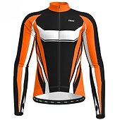 preiswerte Radtrikot Herren-Herren Fahrradjacke Radjacke Radtrikot fahrradbekleidung Fahrradtrikot Langarm Fahhrad Jacke Trikot Shirt mit 3 Gesäßtaschen MTB Mountain Rennrad warm warm halten Atmungsaktiv Schnelltrocknend Gelb
