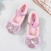 cheap Accessories-Frozen Fairytale Princess Elsa Shoes Girls&#039; Movie Cosplay Sequins Halloween Rosy Pink Blue Shoes Halloween Carnival Masquerade Polyester Plastics World Book Day Costumes