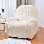 billige Recliner og lenestol-1 sete fløyel lenestoltrekk, stretch jacquard lenestoltrekk for 1 pute lenesofa, 1 sete lenestol sofatrekk, veldig myk, maskinvaskbar