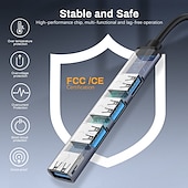 رخيصةأون محاور USB-usb hub 3.0 4/7-port for laptop usb c hub splitter multort adapter for macbook Compact data usb hub for mac pro mini ipad pro Surface pro lash drive mobile hdd
