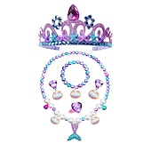 cheap Accessories-Girls&#039; Mermaid Tail Accessories Set Fairytale Princess Bags and Purses Necklace Earring Movie Cosplay Cute Little Mermaid Costume Party Halloween Masquerade World Book Day Costumes