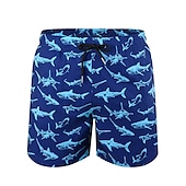 cheap Men&#039;s Boxer Swim Trunks-Men&#039;s Board Shorts Swim Shorts Swim Trunks Summer Shorts Drawstring Elastic Waist 2 in 1 Graphic Comfort Breathable Short Casual Holiday Beach Hawaiian Stylish Gradient blue Black