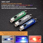 abordables Linternas-mini llavero linterna lámpara recargable antorcha súper brillante con imán camping luz uv potentes luces de iluminación portátiles