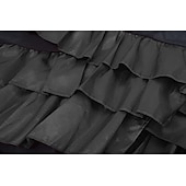 economico Gonne semplici-gonna donna sottoveste abito gotico gonna lunga gonne lunghe volant orlo asimmetrico tinta unita carnevale festa autunno&amp;amp;costumi di carnevale invernali retrò vintage gotico vittoriano donna nero