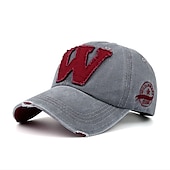 Недорогие Бейсболка мужская-Муж. Бейсболка Черный Винный Хлопок Изысканный и современный Одежда для отдыха на природе На каждый день Буквы