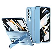 Недорогие Чехлы для Samsung-телефон Кейс для Назначение SSamsung Galaxy Z-сгиб 6 Z Fold 5 Z Fold 4 Z Fold 3 Чехол со стендом Флип Полная защита тела Однотонный ПК