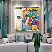 cheap Famous Paintings-Famous Oil Painting Canvas Wall Art Decoration Wassily Kandinsky Abstract for Home Decor Rolled Frameless Unstretched Painting