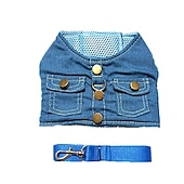 cheap Coats-Dog Cat Leash Denim Jacket / Jeans Jacket Stylish Ordinary Casual Daily Soft Washable Comfortable Outdoor Casual Daily Walking Bichon Frise Chihuahua Pomeranian Baby Pet Papillon