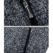 preiswerte Herren Strickjacke-Herren Pullunder Strickjacke Reißverschluss-Pullover Pulloverjacke Fleece Pullover Stricken Gestrickt Einfarbig Stehkragen Moderne zeitgenössische Outdoor Lässig Bekleidung Winter Schwarz Wein S M L