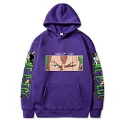 economico Grafica di personaggi di cartoni animati e film-One Piece Roronoa Zoro Felpa con cappuccio Anime Cartone animato Manga Tasca frontale Grafica Per Da coppia Per uomo Per donna Per adulto Stampa a caldo