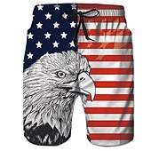 baratos Animais &amp; Aves-Homens Gráfico Animal Gato Calção de Banho Bermuda de Surf Shorts de Natação Cintura Média Roupa de rua Havaiana Boho Casual Diário Feriado Com Cordão Cintura elástica Impressão 3D Designer Roupa