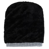 billiga Mössa mössa-Herr Mössa Vinter hattar Holk Sticka manschetter Svart Vin Akrylik Fiber Stickat Fleece Mode Traditionell / Klassisk Friluftskläder Ledigt / vardag Slät Varm