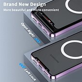 economico Cover Samsung-telefono Custodia Per Samsung Galaxy S24 S23 Ultra Plus S22 S21 Plus Ultra Note 20 Ultra S20 FE Custodia ad adsorbimento magnetico Con Magsafe Placcato Doppia setola Supporta la ricarica wireless