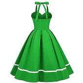 levne Šaty-Retro 50. léta Vintage šaty Koktejlky Houpací šaty Lodičkový Maškarní kostým Dámské Plesová maškaráda Večírek loučení se svobodou nevěsty Dospělé Šaty Šaty pro návrat domů