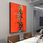 baratos Pinturas Abstratas-pintura a óleo artesanal pintada à mão arte de parede abstrata pintura em tela decoração de casa moldura esticada pronta para pendurar