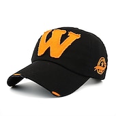 Недорогие Бейсболка мужская-Муж. Бейсболка Черный Винный Хлопок Изысканный и современный Одежда для отдыха на природе На каждый день Буквы