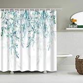 levne Sprchové závěsy-Závěs na sprchu s háčky 180cm*180cm(70&quot;*70&quot;) Polyester pratelný voděodolný vzor rostlinného listu