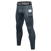 cheap Men&#039;s Shorts, Tights &amp; Pants-Men&#039;s Compression Pants Running Tights Leggings with Phone Pocket Base Layer Athletic Winter Spandex Breathable Quick Dry Sweat wicking Power Flex Fitness Gym Workout Running Skinny Sportswear