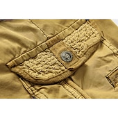 cheap Outdoor-Men's Capri Cargo Shorts Cargo Shorts Shorts Capri Pants Hiking Shorts Leg Drawstring 6 Pocket Plain Comfort Outdoor Daily Going out Fashion Streetwear Black Army Green