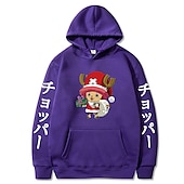 economico Grafica di personaggi di cartoni animati e film-One Piece Tony Tony Chopper Felpa con cappuccio Anime Cartone animato Manga Tasca frontale Grafica Per Da coppia Per uomo Per donna Per adulto Stampa a caldo