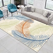 preiswerte Wohn- und Schlafzimmerteppiche-3D-Druck Teppich Blatt Druck Bodenmatte quadratisch Wohnzimmer Schlafzimmer Teppich Fußmatte