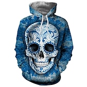cheap Horror-Sugar Skull Mexican Hoodie Cartoon Manga Anime 3D Front Pocket Graphic For Couple&#039;s Men&#039;s Women&#039;s Adults&#039; 3D Print Casual Daily